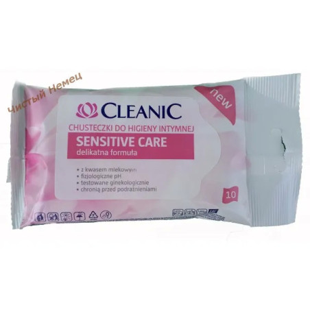 Cleanic влажн. салфетки д. интим (10 шт) Sensitive Care 