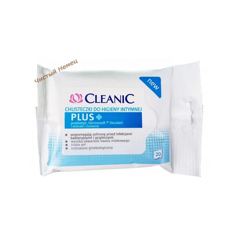 Cleanic влажн. салфетки д. интим (20 шт) Plus+