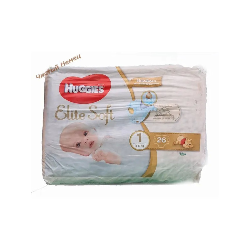 Huggies подгузн.элитсофт 1 (2-5 кг) 26 шт Elite Soft