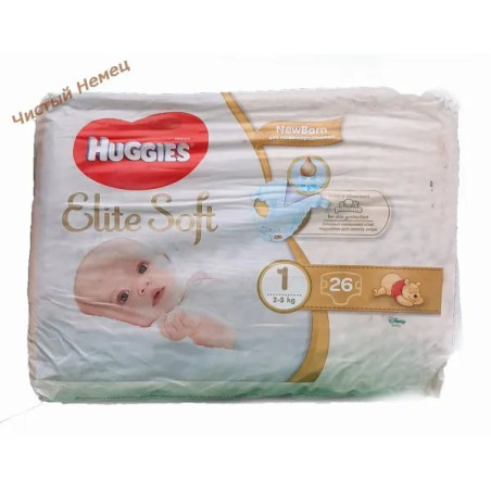 Huggies подгузн.элитсофт 1 (2-5 кг) 26 шт Elite Soft