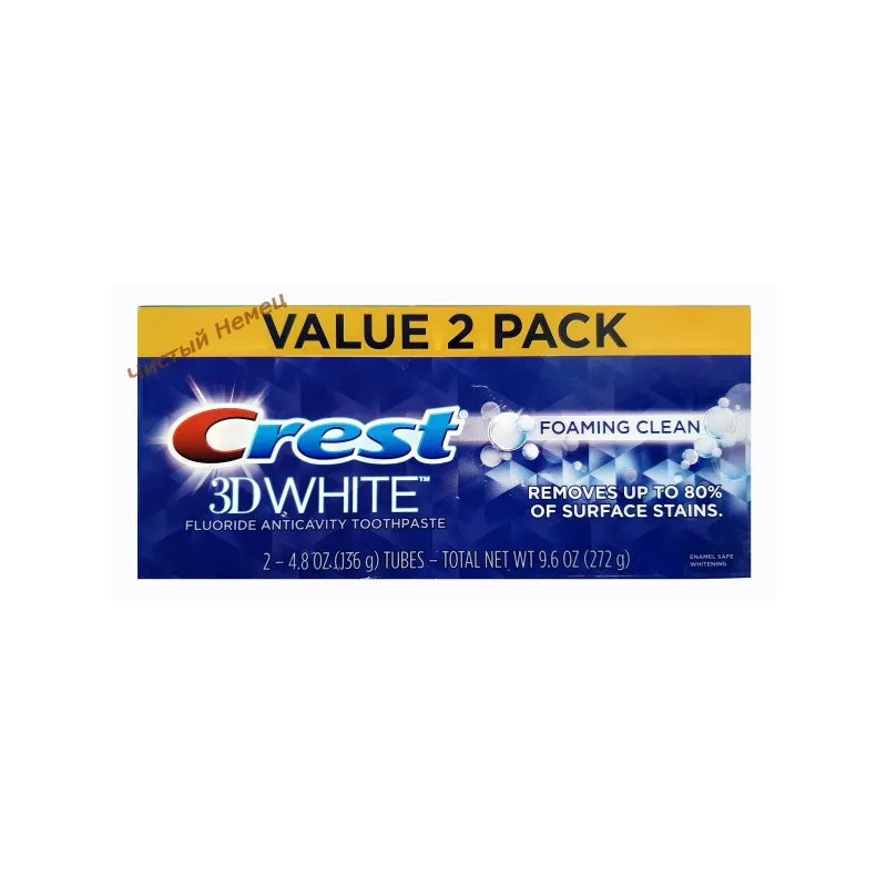 Crest 3D White (136 гр) Foaming Clean 