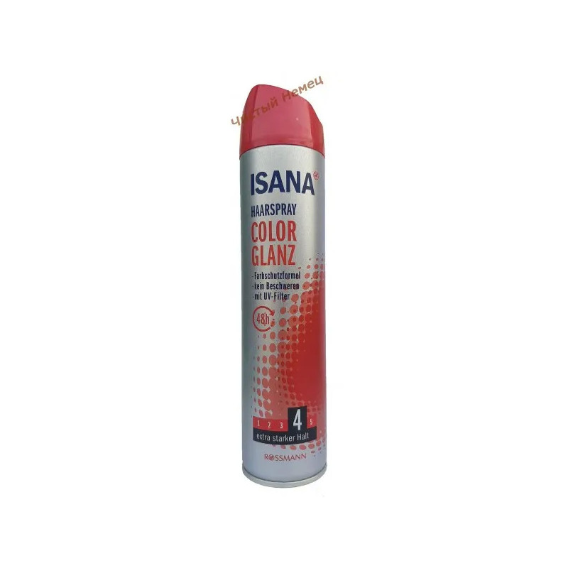 Rossmann Isana лак для волос (250 мл) Color Glanz 4 (48 ч)