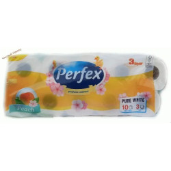 Perfex туалетная бумага (3-х слойная-10 шт.) Peach