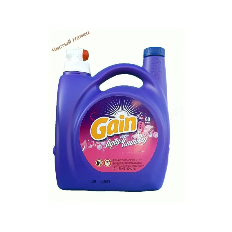 Gain гель (3 л-60 ст) Liquid Laundry зеленый