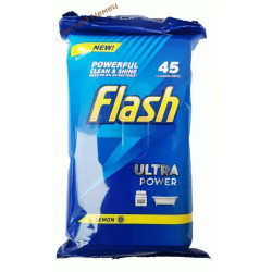 Flash салфетки для уборки (45 шт) Ultra Power Lemon