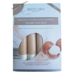 Biocura помада (3 шт) для чувствительных губ с маслом арганы
