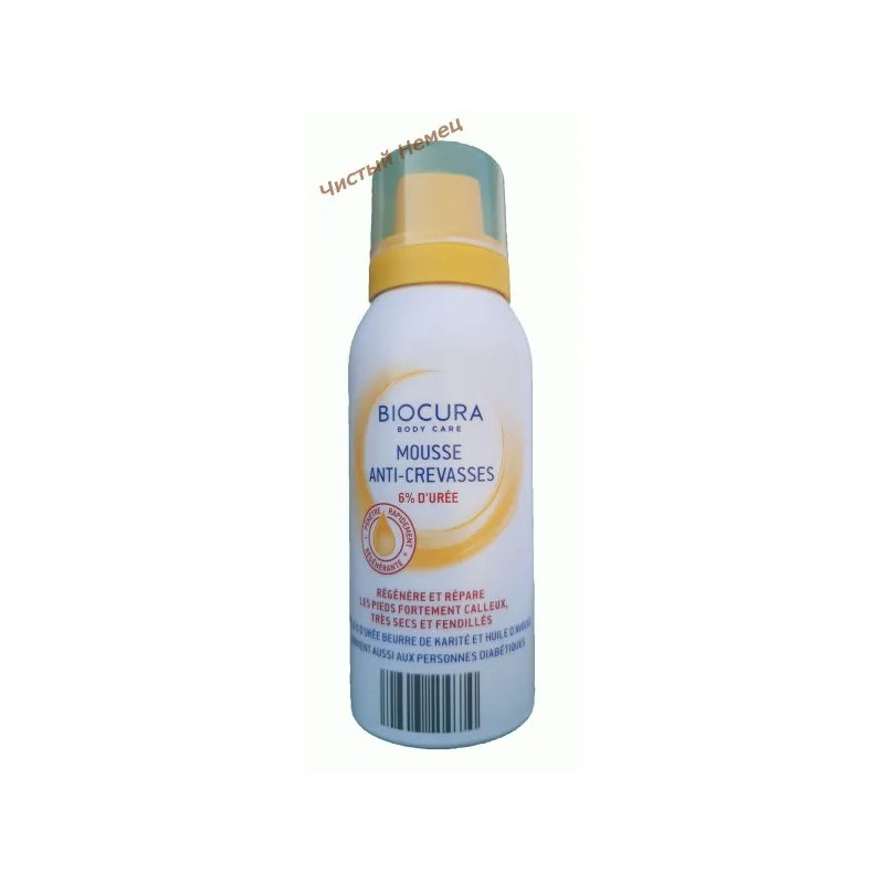 Biocura пена для ног (100 мл) Mousse Anti-Crevasses 6% duree