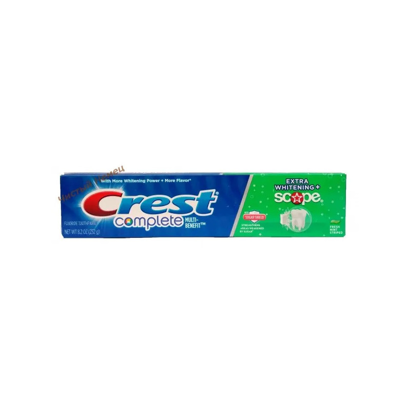 Crest зубная паста Complete Multi-Benefit Whitening +Scope ( 232 g) USA