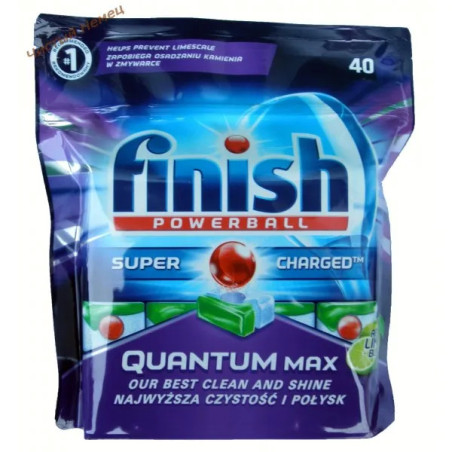 Finish Quantum Max Super apple lime таблетки для посудомоечной машины (40 шт) Венгрия