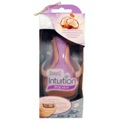Wilkinson Sword Intuition Dry Skin женский бритвенный станок Natural Coconut Milk & Almond Oil(1 станок+1 картридж) Германия