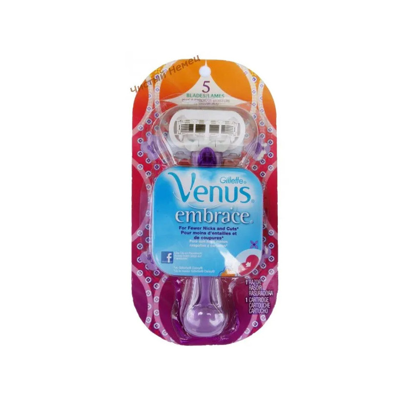 Gillette станок для бритья женский Venus Embrace (1 шт) USA