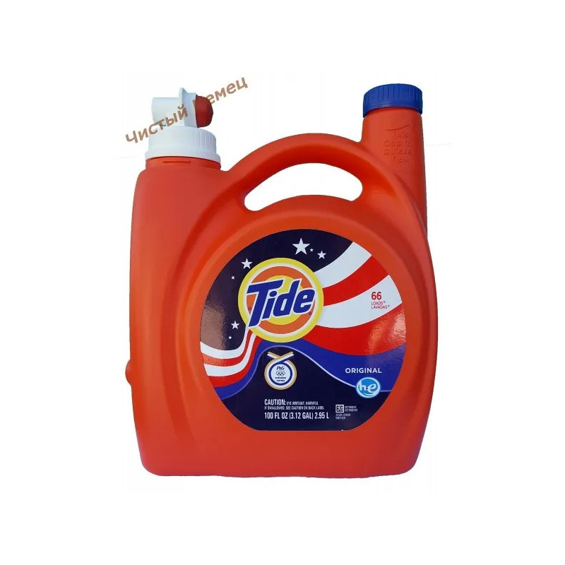 Tide концентрированный гель для стирки универсальный Original (2.95 л.-66 ст.) USA