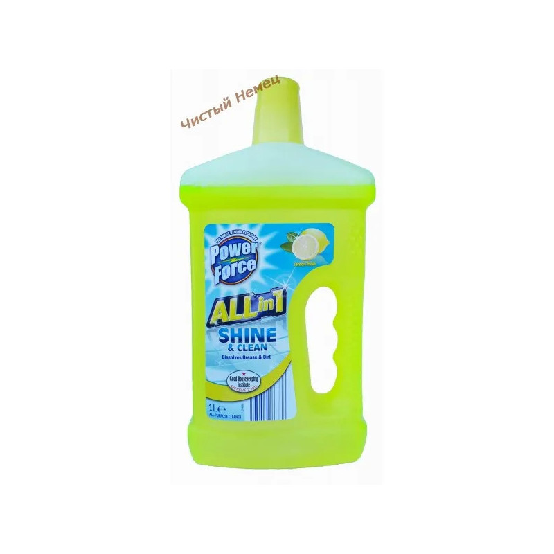 Power Force универсальное средство для пола All-in-1 Shine & Clean - Lemon Scent (1 л) 